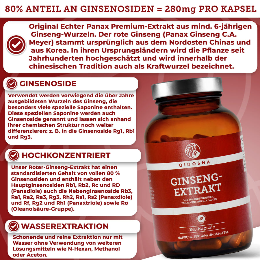 Ginseng-Extrakt im Glas