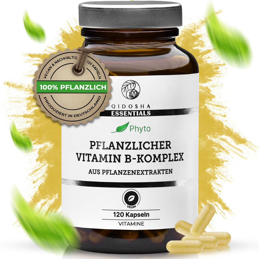 Vitamin B Komplex aus Pflanzenextrakten im Glas
