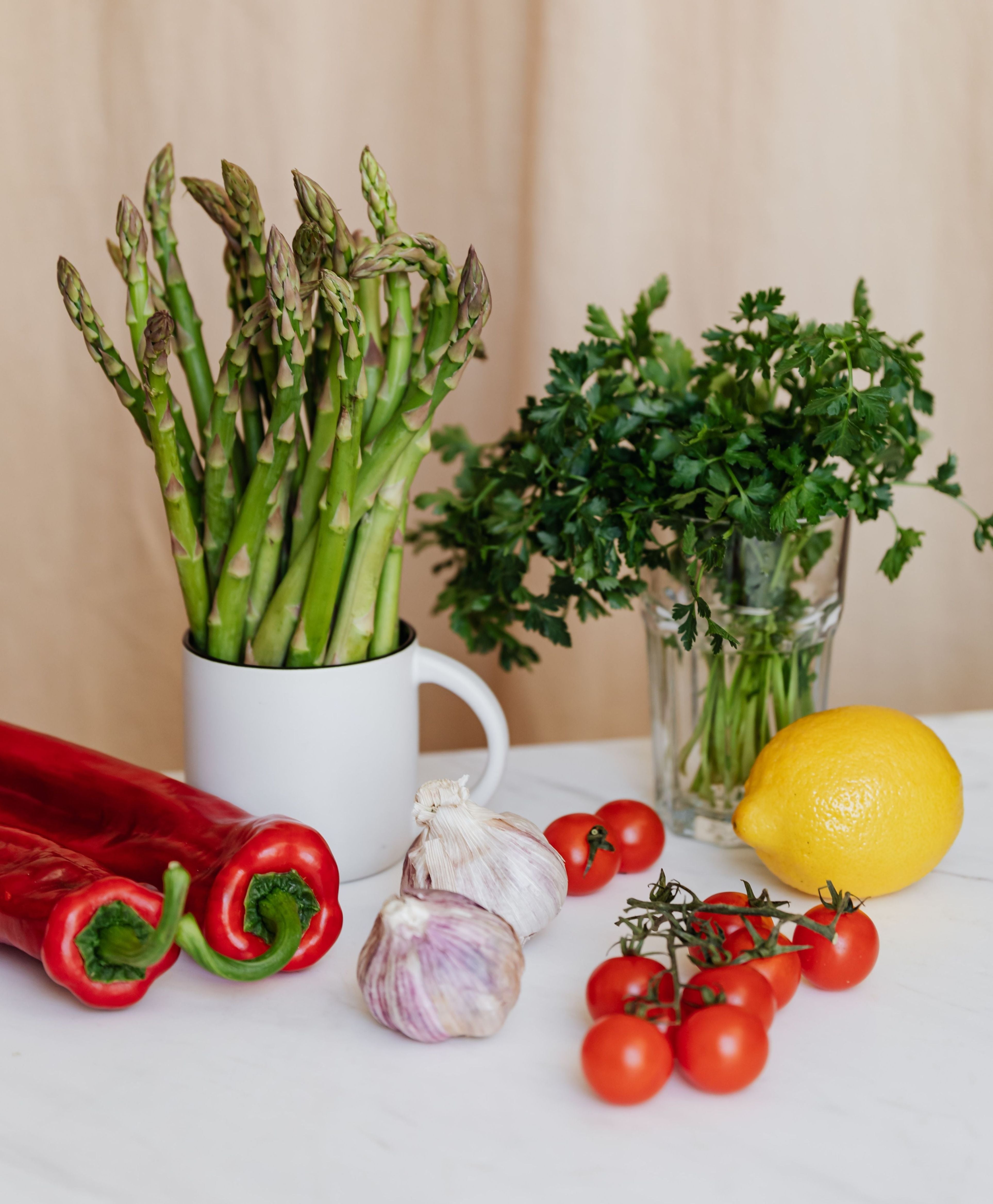 Bärlauch-Risotto mit grünem Spargel