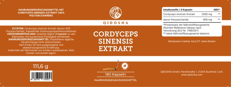 Cordyceps sinensis (CS-4) extract in a glass (Chinese caterpillar fungus)