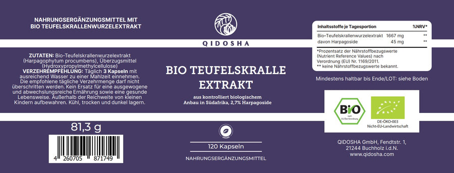 Bio Teufelskralle Extrakt Kapseln