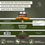 Brokkoli Extrakt mit 13% Sulforaphan, 180 vegane Kapseln von QIDOSHA. Premium, laborgeprüfte Qualität, ohne Füll- oder Zusatzstoffe, in umweltfreundlichem Braunglas verpackt.