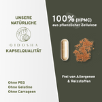 QIDOSHA Brokkoli Extrakt mit 13% Sulforaphan in Premium-Qualität: Amber-Glasflasche mit 180 veganen Kapseln, laborgeprüft und ohne Zusatzstoffe.