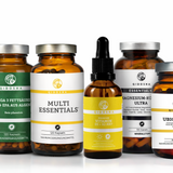 QIDOSHA Daily Essentials Plus Stack, Vorteils-Set, produziert in Deutschland, in Apothekerglas, vegan, laborgeprüft, ohne Füllstoffe.