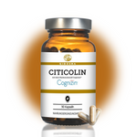 Cognizin® Citicolin Premium-Kapseln, 90 Stück im braunen Glas, vegan, laborgeprüft, ohne Zusatzstoffe, zur Unterstützung von Gedächtnis und Leberfunktion, produziert in Deutschland.
