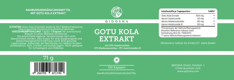 Gotu Kola Extrakt mit 10% Asiaticosiden