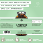 QIDOSHA L-Theanin & EGCG aus Grüntee-Extrakt: Premium-Kapseln, vegan, laborgeprüft, ohne Füllstoffe, unterstützt Stressbewältigung und Schlaf, natürliche Quelle, 180 Kapseln im umweltfreundlichen Glas.