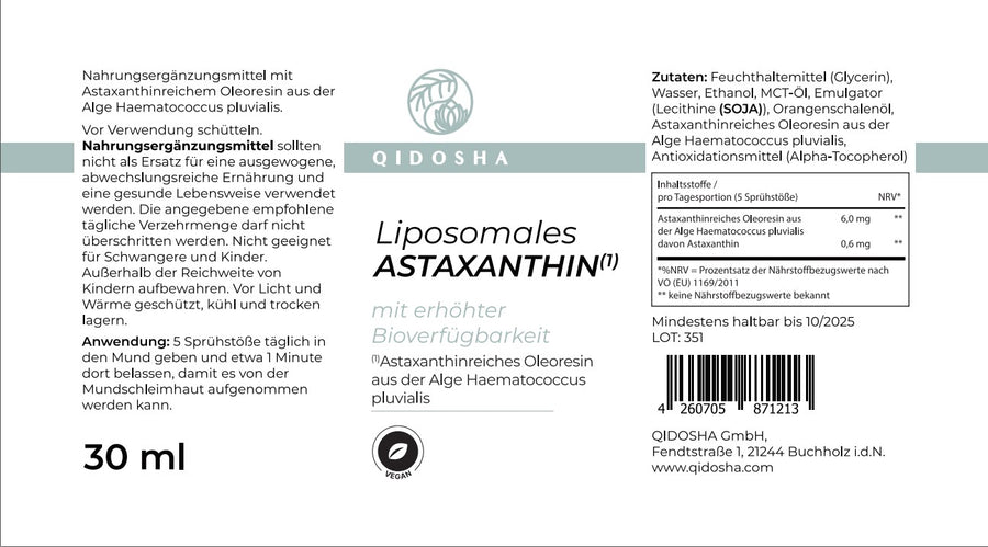 Astaxanthin liposomal 30ml Mundspray