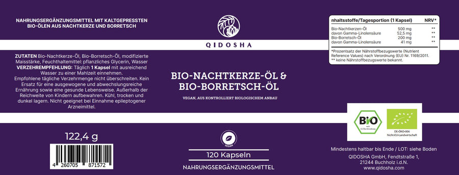 Bio Nachtkerze & Bio Borretsch Öl im Glas