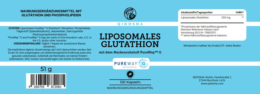 Glutathion liposomal mit dem Markenrohstoff PureWay™ G