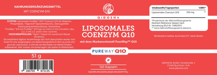 Coenzym Q10 liposomal mit dem Markenrohstoff PureWay™ Q10