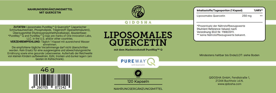 Quercetin liposomal mit dem Markenrohstoff PureWay™ Q