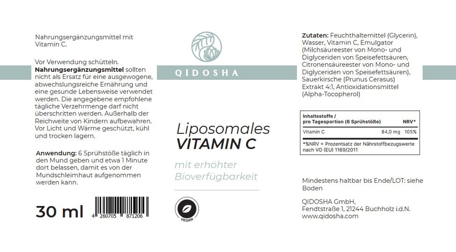 Vitamin C liposomal 30 ml Mundspray (Sauerkirsch-Aroma)