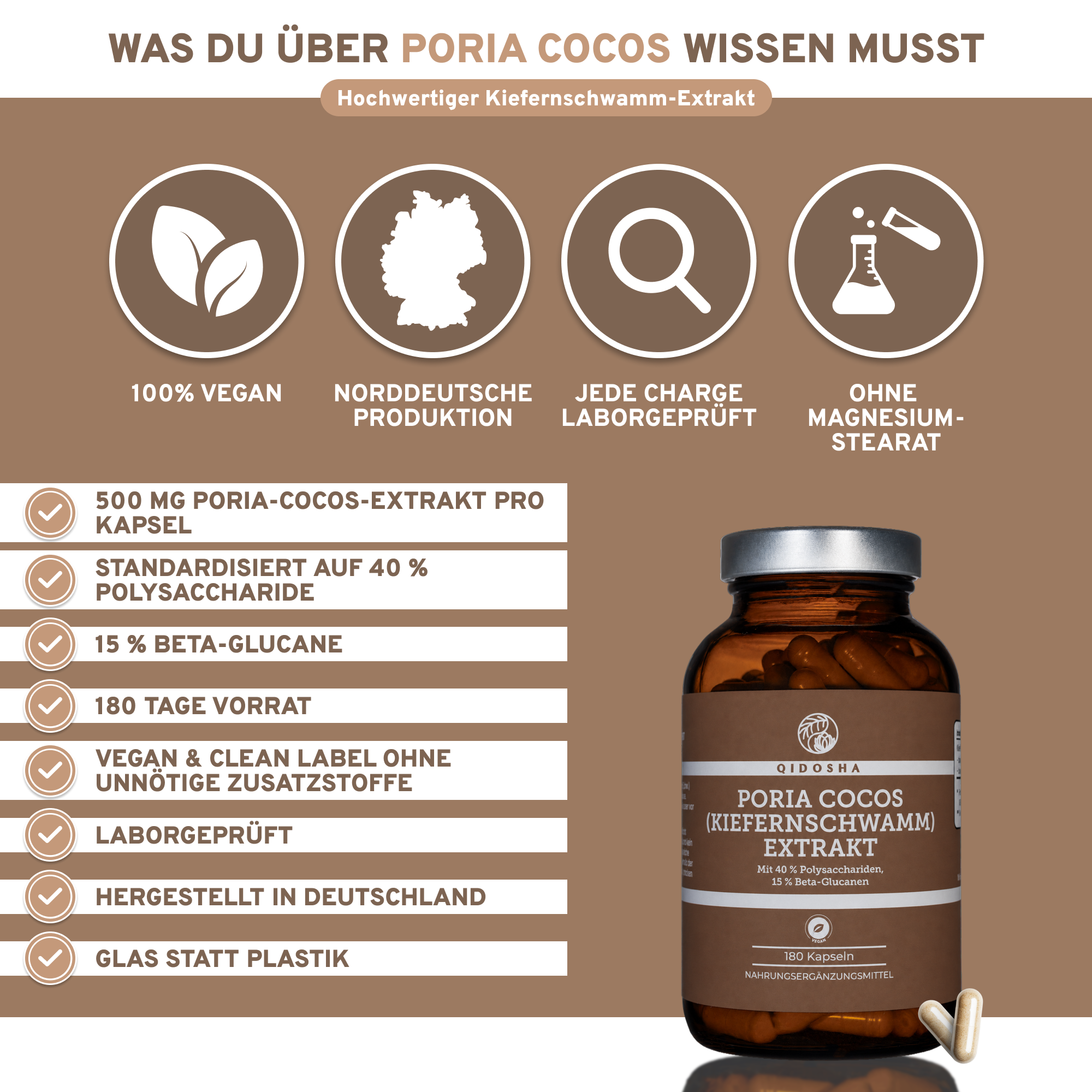 Poria Cocos Kiefernschwamm Extrakt