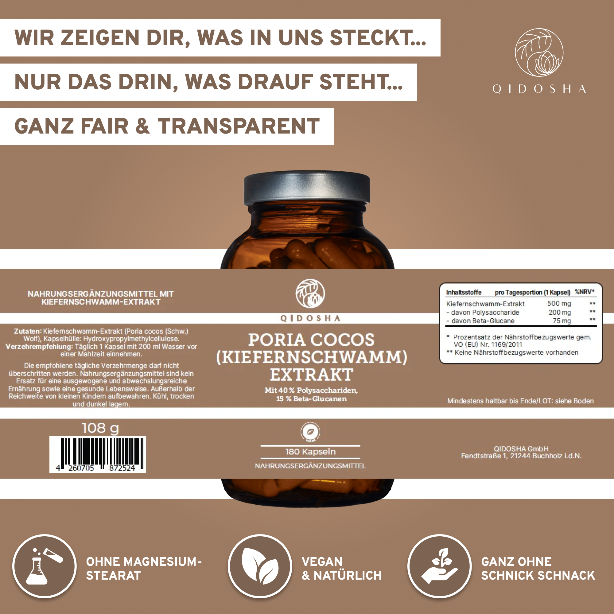 Poria Cocos Kiefernschwamm Extrakt