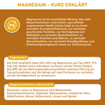 Magnesium-Taurat Kapseln in nachhaltigem Glas, 850mg hochdosiert, ohne Zusatzstoffe, laborgeprüft, für empfindliche Mägen geeignet. Premium-Nahrungsergänzungsmittel von QIDOSHA.