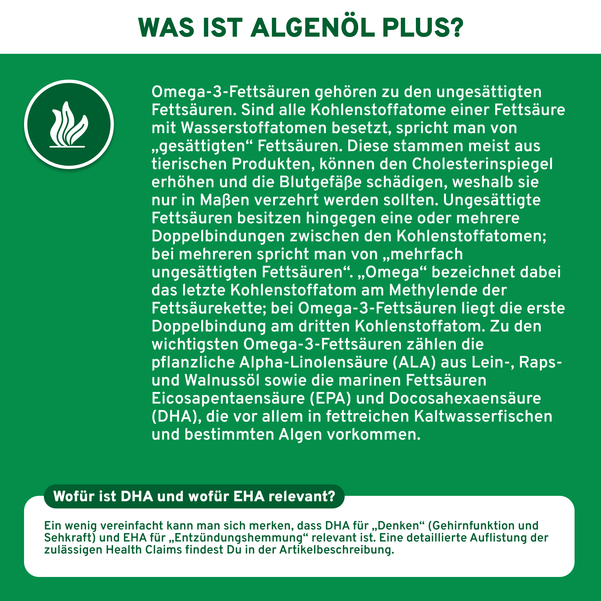 Algenöl Plus: Omega-3-Fettsäuren aus veganer Quelle mit Vitaminen D und K, Premium, laborgeprüfte Qualität, ohne Zusatzstoffe, in nachhaltiger Glasverpackung.