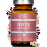 QIDOSHA Fisetin: Premium-Glas mit 120 veganen Kapseln, laborgeprüfte Qualität, ohne Füllstoffe. Enthält Fisetin und Piperin, natürliche pflanzliche Quelle.