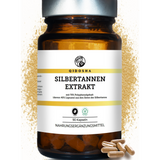 QIDOSHA Silbertannen Extrakt in braunem Glas, 90 vegane Kapseln mit 70% Polyphenolen, laborgeprüfte Qualität, ohne Zusatzstoffe, Premium Nahrungsergänzungsmittel aus Deutschland.