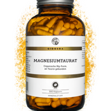 QIDOSHA Magnesium-Taurat: Premium Nahrungsergänzungsmittel in nachhaltigem Glas, 300 vegane Kapseln, laborgeprüft, hohe Bioverfügbarkeit, ohne Zusatzstoffe, aus Deutschland.