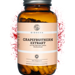 Qidosha Grapefruitkernextrakt in brauner Glasflasche, 180 vegane Kapseln, 98% Naringin, Premium, laborgeprüft, ohne Füllstoffe. Nachhaltige Verpackung.