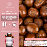 QIDOSHA Premium Rosskastanie, Rotes Weinlaub, Acerola: Dose mit 120 laborgeprüften Kapseln, ohne Füllstoffe, enthält hochwertige Pflanzenextrakte für tägliche Einnahme.