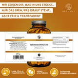 QIDOSHA Magnesium-Taurat: Premium-Nahrungsergänzungsmittel, vegan und ohne Füllstoffe, in Glasverpackung. Hohe Bioverfügbarkeit, laborgeprüfte Qualität, 100 Tage Vorrat.