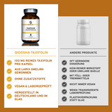 Qidosha Taxifolin: Premium Dihydroquercetin in Glasflasche, 120 vegane Kapseln, 100 mg reines Taxifolin, ohne Zusatzstoffe, laborgeprüft, nachhaltig in Deutschland hergestellt.