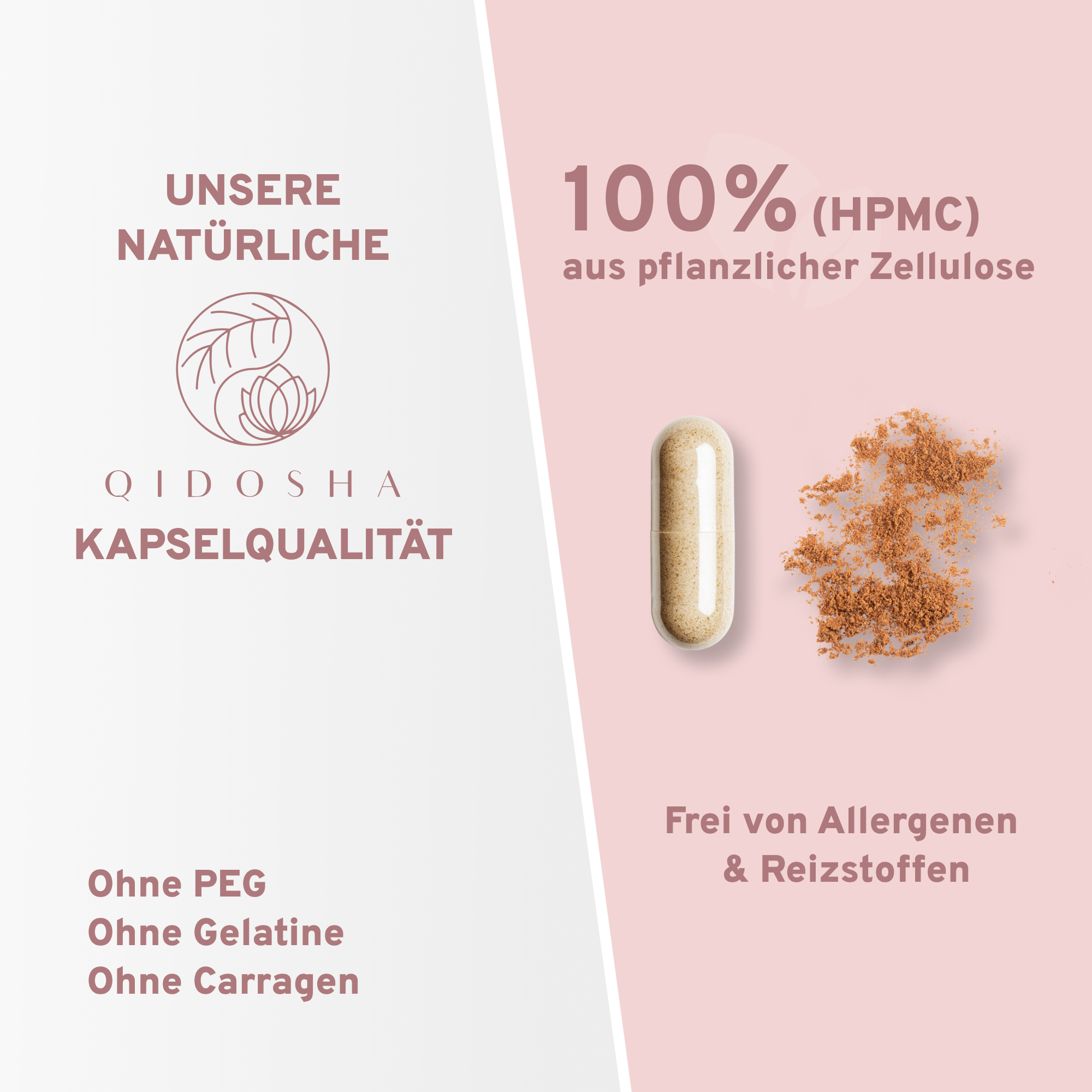 Weisse Maulbeere Extrakt mit 5% 1-Deoxynojirimycin (DNJ) in transparenter veganer Kapsel, laborgeprüft, höchste Qualität, ohne Füllstoffe, in nachhaltigem Glas, QIDOSHA Premium.