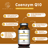 Qidosha Coenzym Q10 170mg mit Leinsamenöl Softgel-Kapseln: Premium, laborgeprüfte Qualität, 100% vegan, ohne Füllstoffe, 90 Tage Vorrat, in Deutschland hergestellt.