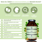 Bio Bockshornklee - 240 Kapseln in Premium Qualität - Apothekerglas - Clean Label - hochdosiert