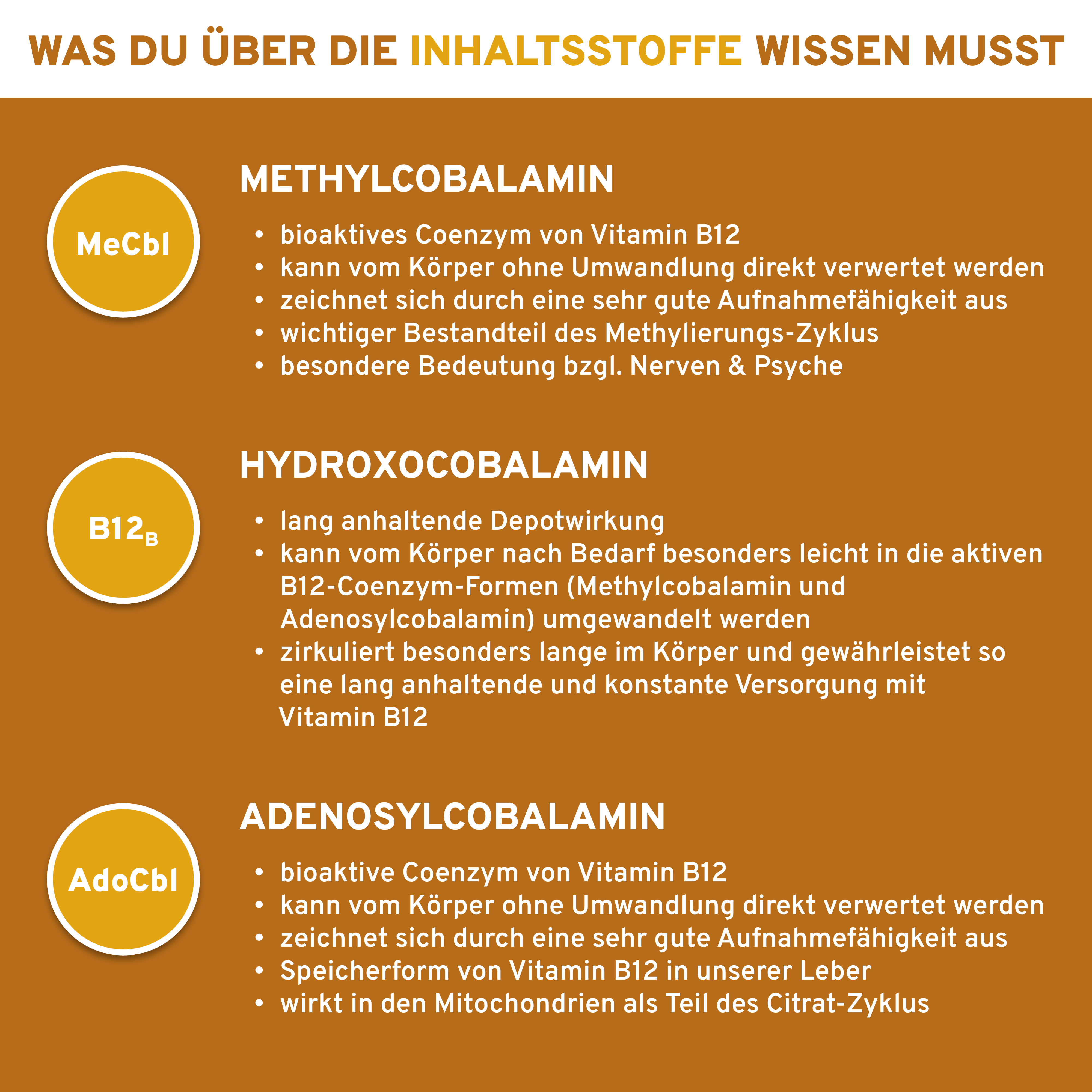 Vitamin B12 Komplex Tabletten, synergistischer B12-Komplex aus Methylcobalamin, Adenosylcobalamin, Hydroxocobalamin, hochdosiert und laborgeprüft, in Glas verpackt, hochwertige Akazienfaser, ohne Zusatzstoffe.