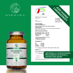 Qidosha Algenöl Plus: Premium Omega 3 aus veganer Algenquelle mit Vitaminen D und K, laborgeprüft, ohne Zusatzstoffe, in nachhaltigem Glasbehälter.