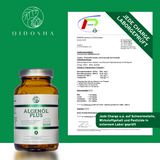 Qidosha Algenöl Plus: Premium Omega 3 aus veganer Algenquelle mit Vitaminen D und K, laborgeprüft, ohne Zusatzstoffe, in nachhaltigem Glasbehälter.