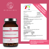 Qidosha Phosphatidylserin: Premium, laborgeprüftes Nahrungsergänzungsmittel in Glasbehälter, 120 vegane Kapseln, ohne Zusatzstoffe, enthält 301 mg Phosphatidylserin pro Tagesportion.