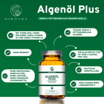 Algenöl Plus: Premium, veganes Omega-3-Nahrungsergänzungsmittel mit DHA, EPA, Vitamin D3 und K2. Hohe, laborgeprüfte Qualität, ohne Füllstoffe, hergestellt in Deutschland.