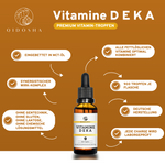 QIDOSHA Vitamine D E K A Tropfen: Premium, laborgeprüfte Vitaminmischung in MCT-Öl, ohne Zusatzstoffe, 900 Tropfen pro Flasche, für optimale Nährstoffaufnahme.