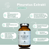 Austernpilz (Pleurotus) Extrakt von Qidosha: Premium-Nahrungsergänzungsmittel mit 30 % Polysacchariden, 10 % Beta-Glucanen, laborgeprüft, ohne Zusatzstoffe, in nachhaltigem Glas.