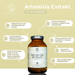 Artemisia (Beifuß) Extrakt in braunem Glas, 240 Kapseln. Premium Nahrungsergänzungsmittel, garantiert 5% Artemisinin, laborgeprüft, ohne Zusatzstoffe, vegan, deutsche Herstellung.