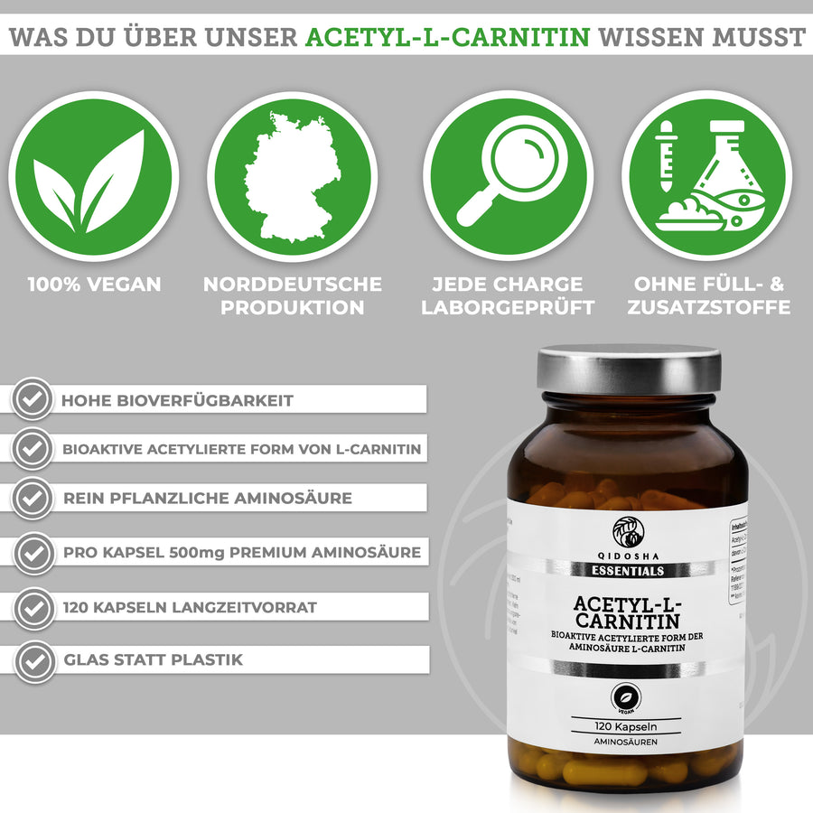 Buy bioactive acetylated form of the amino acid L-carnitine in capsules online QIDOSHA Buy bioactive acetylated form of the amino acid L-carnitine in capsules online QIDOSHA