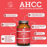 QIDOSHA AHCC® Alpha-Glucane aus Shiitake: Premium-Nahrungsergänzung, reich an kurzkettigen Alpha-Glucanen. Vegan, laborgeprüft, ohne Zusatzstoffe, 45-Tage-Vorrat in Glasverpackung. Hergestellt in Deutschland.