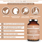 Calcium-Alpha Ketoglutarat (Ca-AKG) von Qidosha: Premium-Nahrungsergänzungsmittel, 120 vegane Kapseln, hohe Bioverfügbarkeit, laborgeprüft, im Glas, ohne Füllstoffe, 8-Wochen-Vorrat.