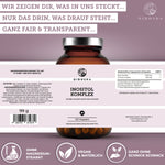 QIDOSHA Inositol Komplex: Premium D-chiro-Inositol & Myo-Inositol, 120 vegane Kapseln in braunem Glas, laborgeprüfte Qualität, ohne Füllstoffe, 60-Tage-Vorrat.