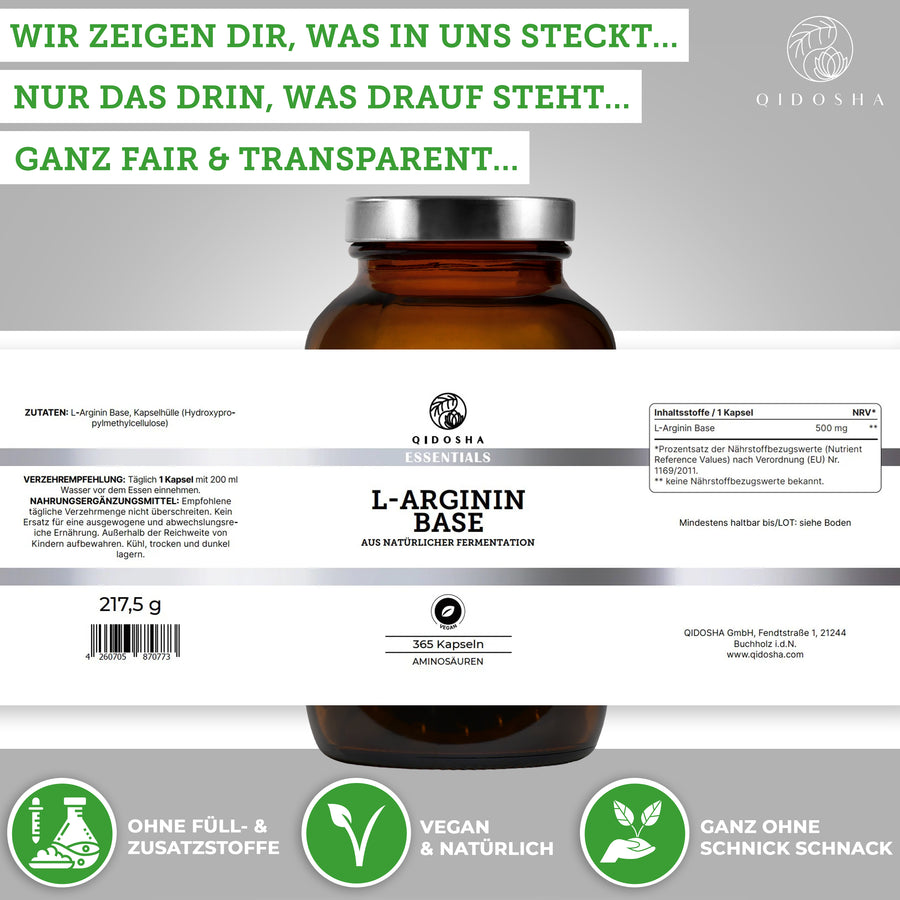 L-Arginine Base in a glass