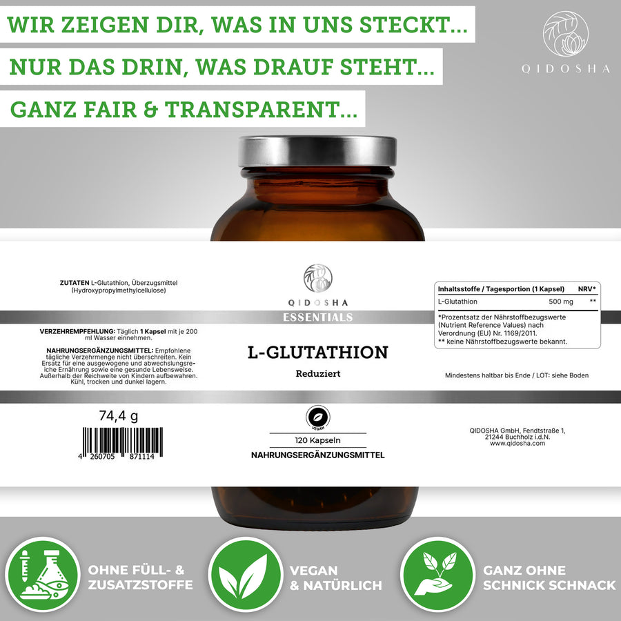 Buy glutathione capsules in bioactive form with 500mg/capsule online QIDOSHA Buy glutathione capsules in bioactive form with 500mg/capsule online QIDOSHA