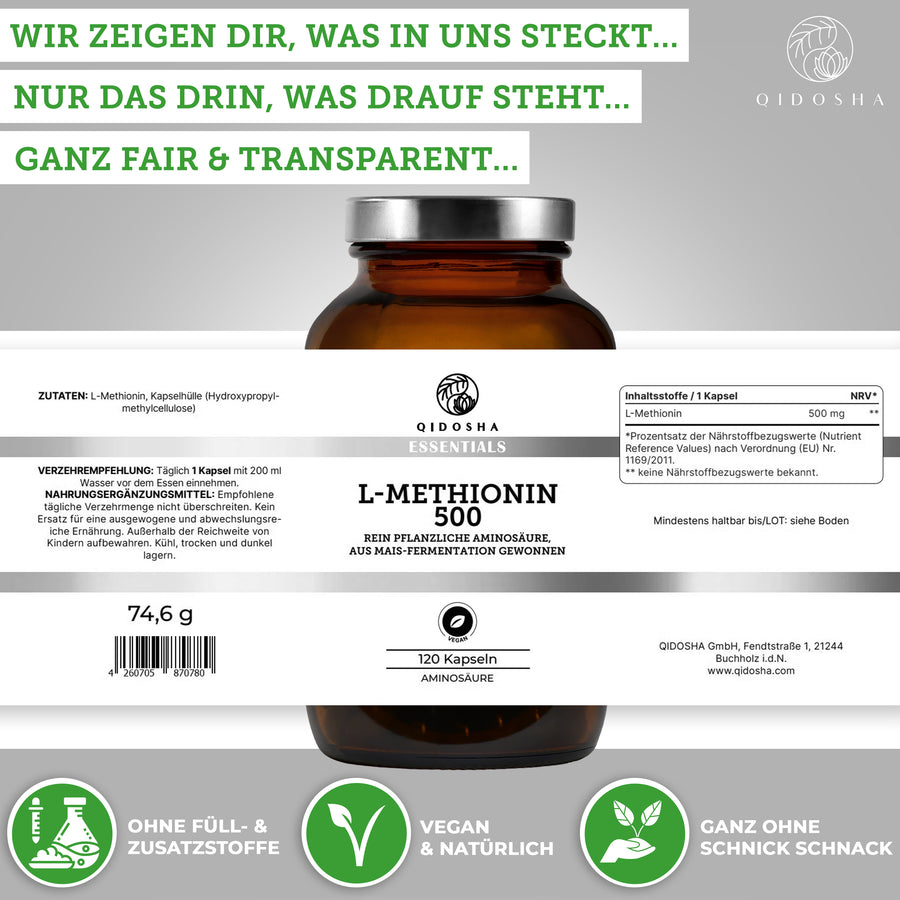 L-Methionin im Glas