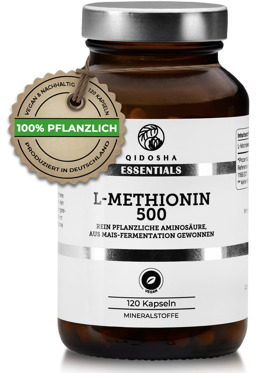L-methionine in a glass