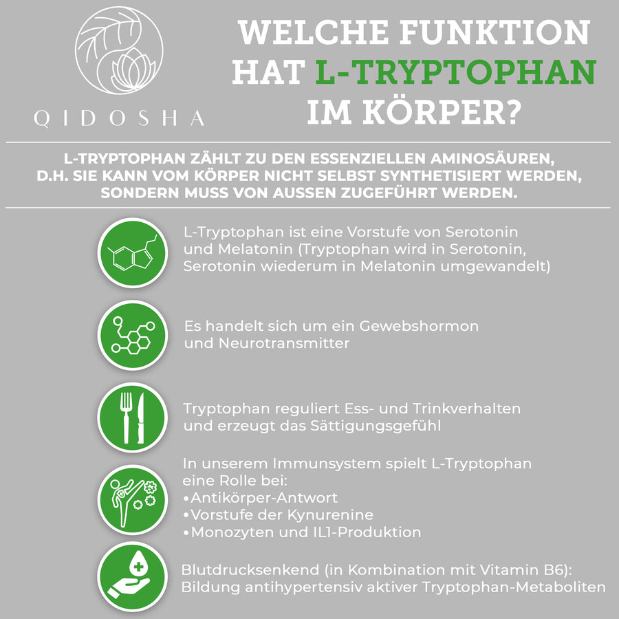 L-Tryptophan im Glas