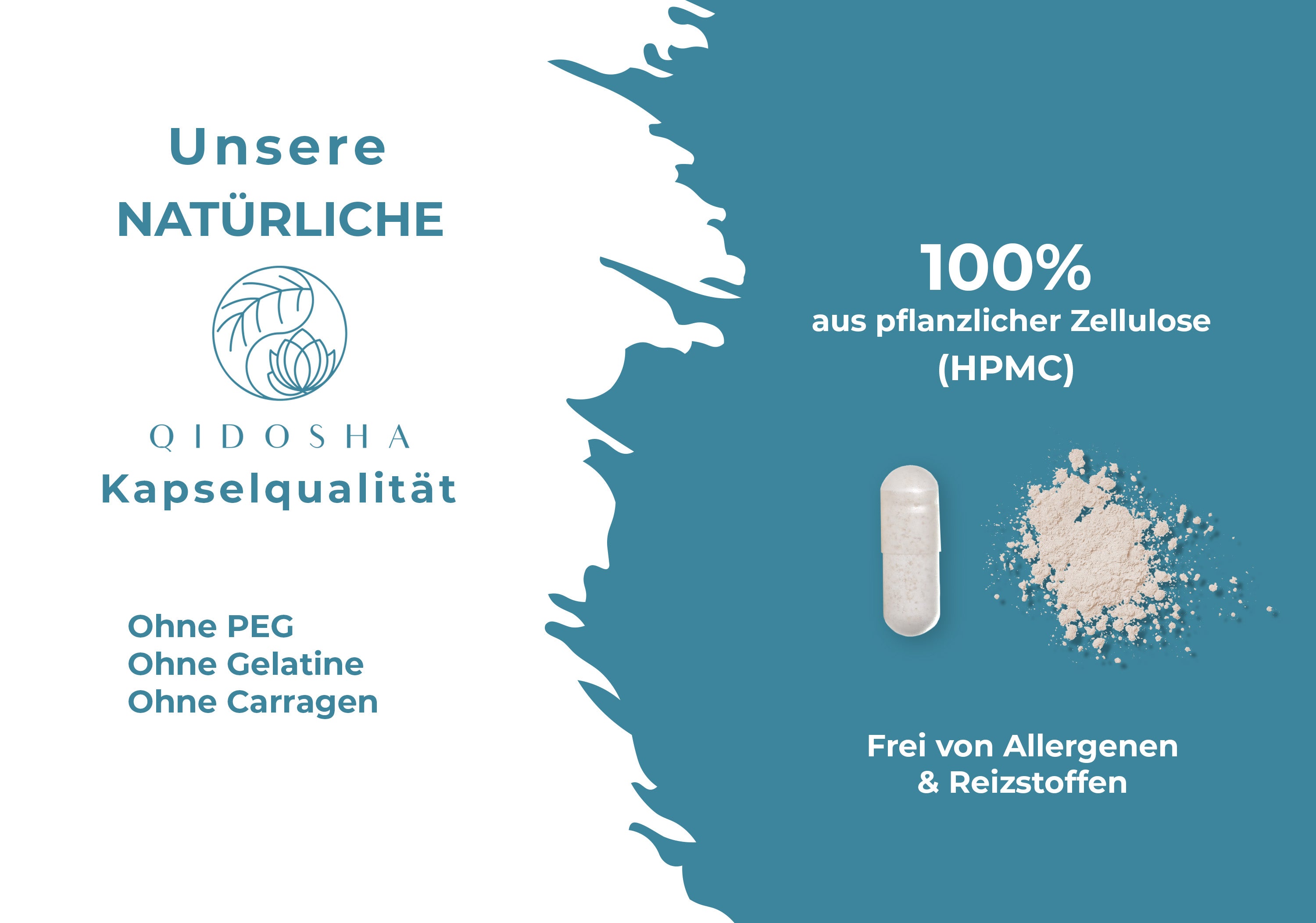 Glutathion liposomal mit dem Markenrohstoff PureWay™ G, QIDOSHA-Kapseln aus pflanzlicher Zellulose, frei von Allergenen, ohne Füllstoffe, in nachhaltigem Glas, laborgeprüfte Premium-Qualität.