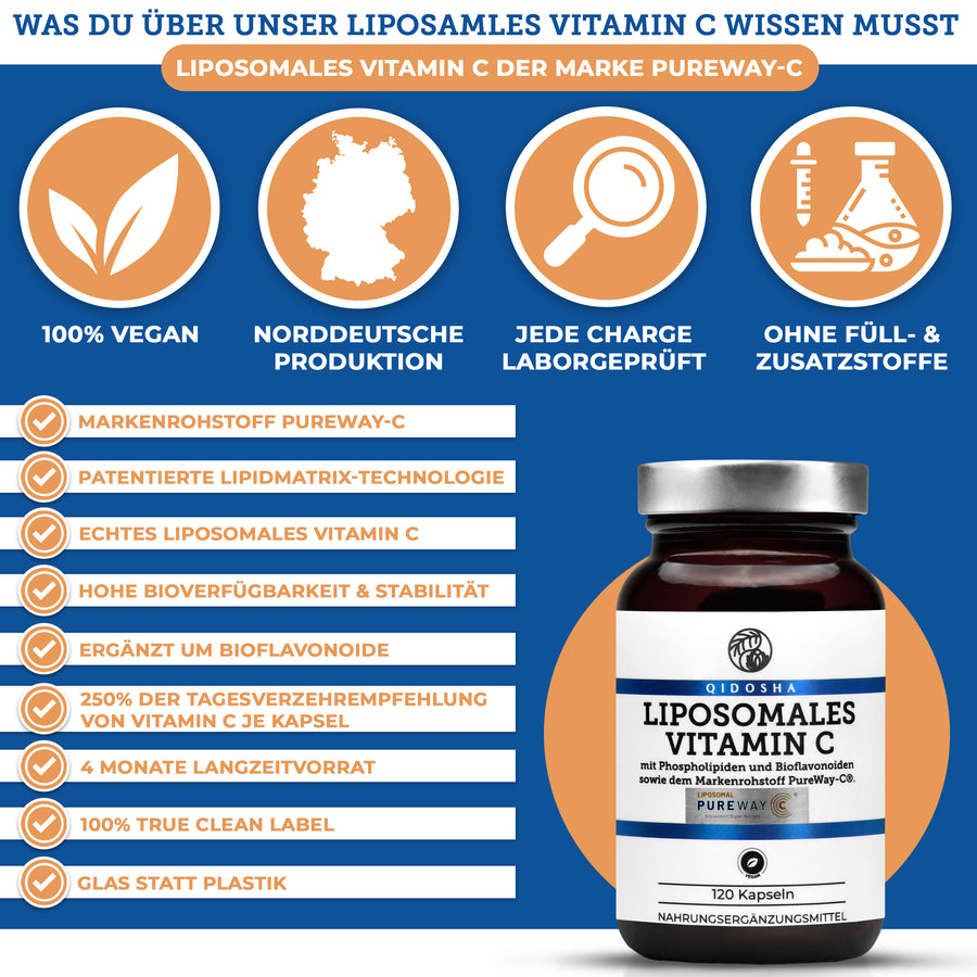 Vitamin C liposomal plus bioflavonoid with the brand raw material PureWay-C®